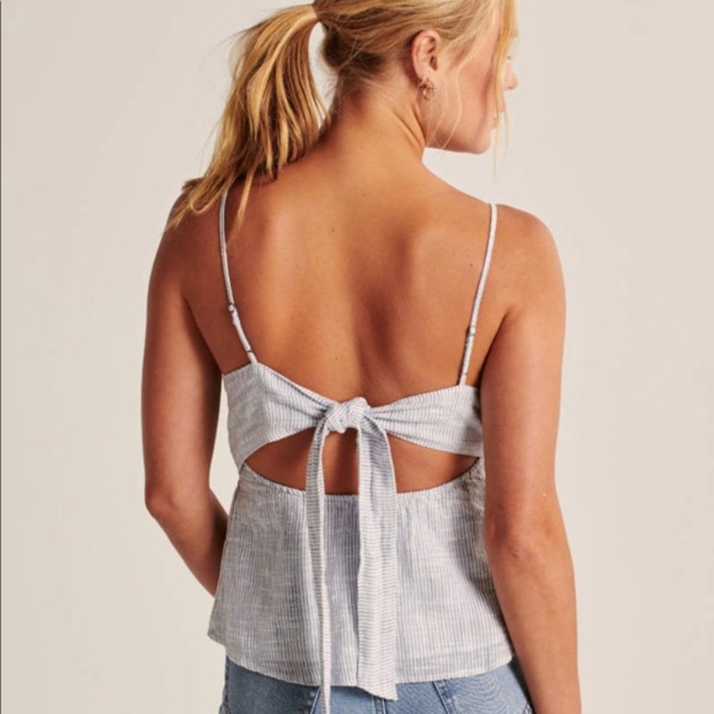 white tie back cami - Picture 2 of 2